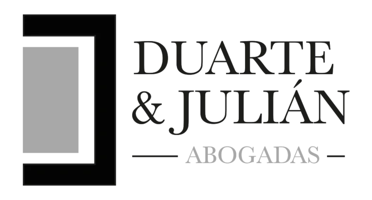 logo duarte & julian abogas en negro